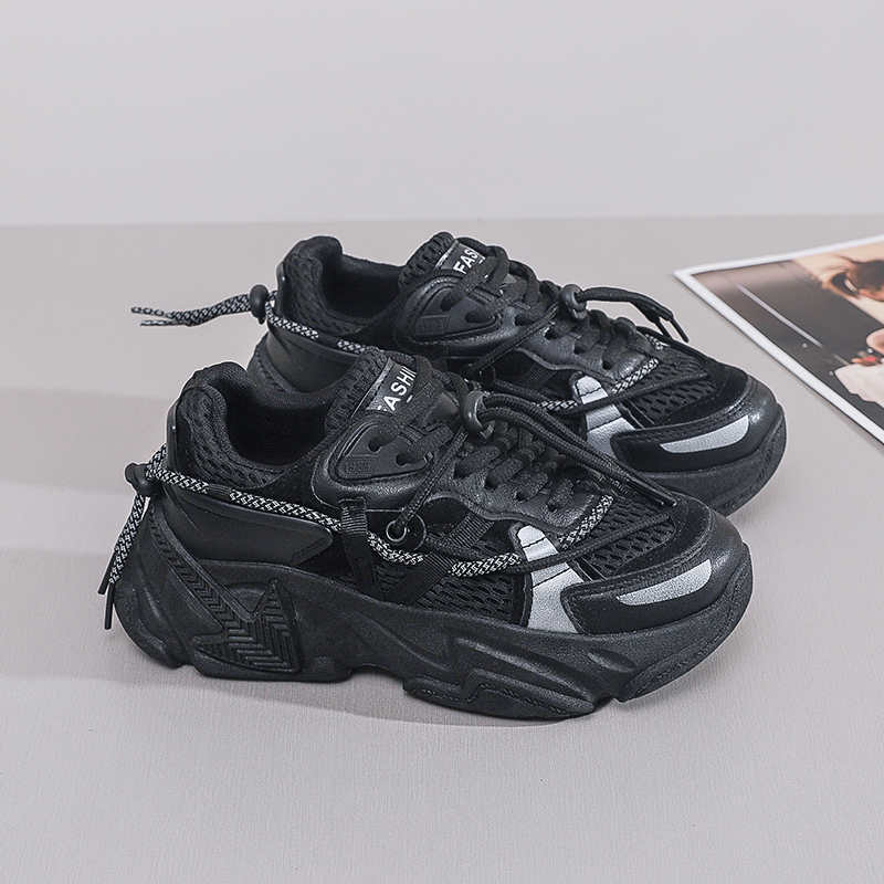 Fashion Thick-heeled With Lacing Women's Trnis Casual Purple Woman Sneakers Badminton Shoes Woman Sports Kawaiis Sports-leisure