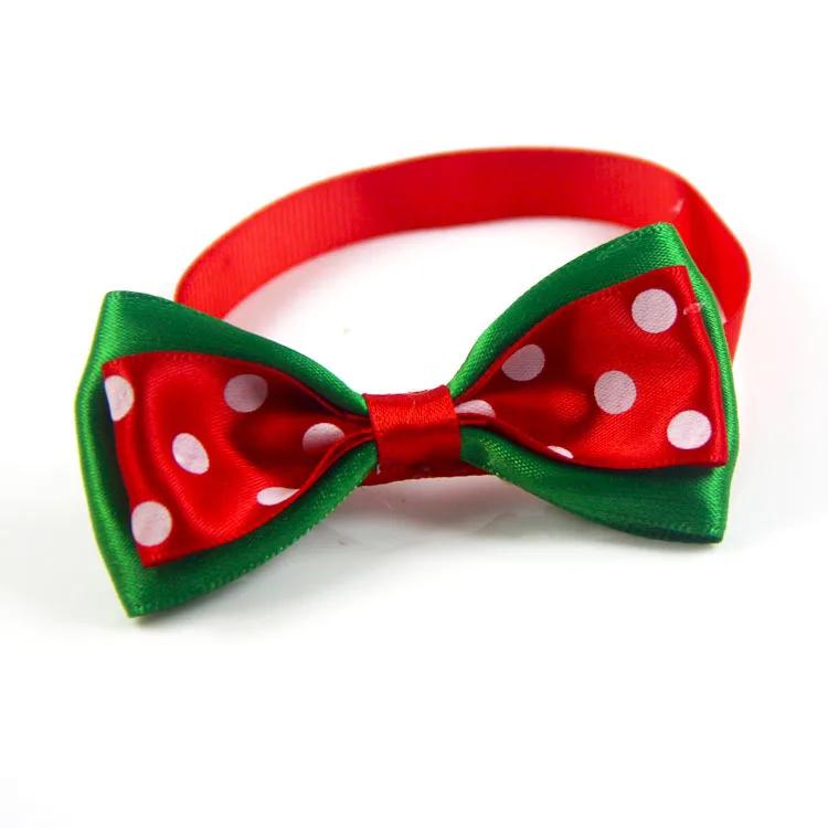 Christmas Handmake Dog Bow Ties Puppy Bowties Pet Cat Dog Bow Tie Collar for Dogs Grooming Dog Christmas Accessories