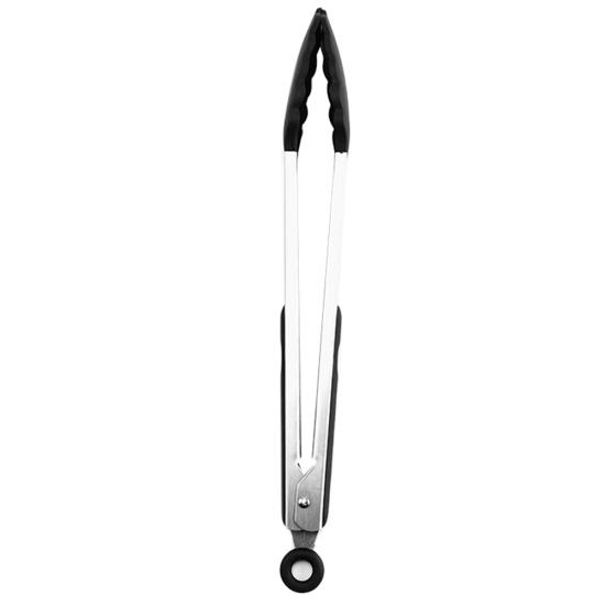 9/12inch Kitchen Tongs Silicone Baking Cooking BBQ Non-stick Bread Salad Clip