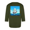 Men's casual and fashionable printed round-neck three-quarter sleeve top T-shirt