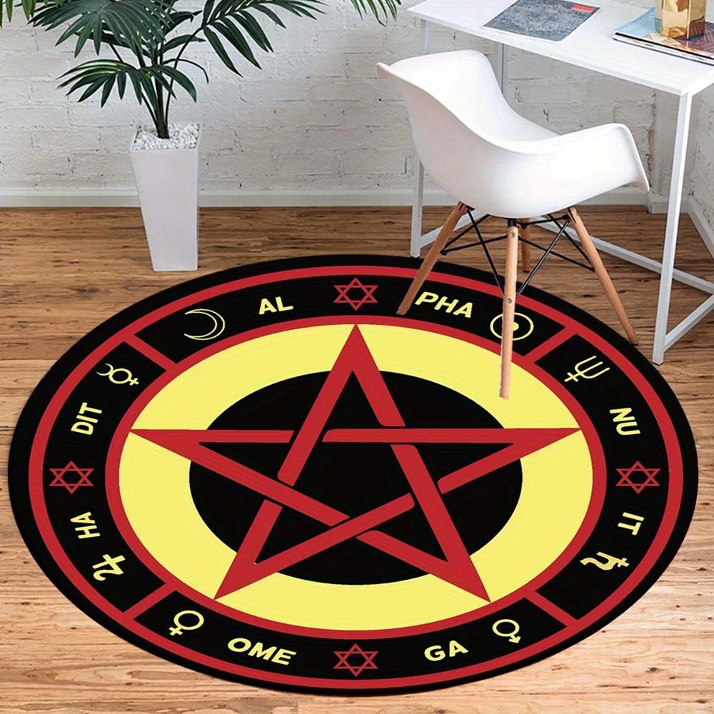 

1pc Retro 2658818904 Pattern Round Floor Mat, Non-slip for Living Room Bedroom Chair Carpets Home Decor Gifts, Home Decor Room Decor Outdoor 80cm by 80cm