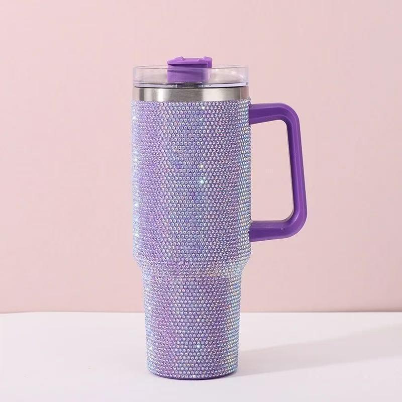 Rhinestone 40oz nerūsējošā tērauda automašīnas termoss
