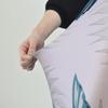 Chair Cover With A Light Blue Leaf Pattern