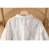 DIMANAF 2026 Women Blouse Plus Size New Autumn Shirt Long Sleeve Embroidery Lace Floral Casual Loose Thin Lady Tops Shirts Beading