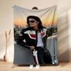 Michael Jackson History World Tour Flannel Printed Blanket Cozy Comfortable Throw Blanket For Bedroom Sofa Bed Party Decor New Year Gift