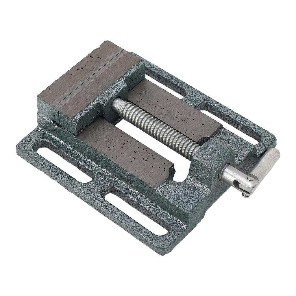 US 3in Drill Press Vise High Carbon Steel Accurate Stable Strong Clamping Flat Jaw Bench Vise for