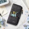 Cute Raccoon Print Long Wallet Multifunctional Large Capacity Portable Purse for Daily Use