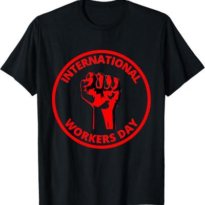 Retro Union Starker Internationaler Tag der Arbeit Arbeiter T-Shirt