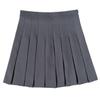 High Waist Gray A-Line Pleated Skirt for Women - Elastic, Slimming, and Lengthened for Year-Round Style