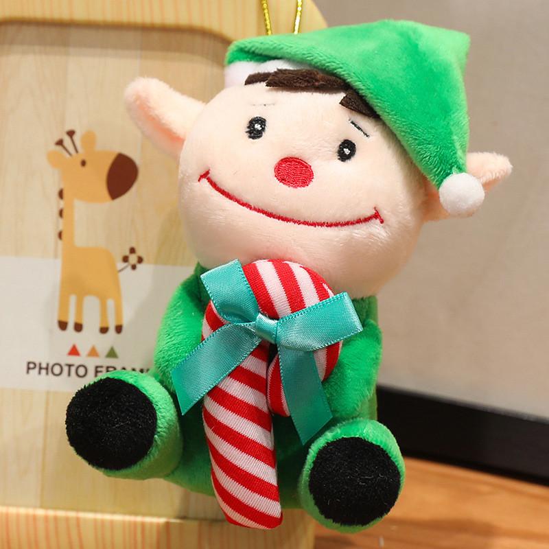 Adorable Plush Christmas Santa Claus Doll Soft Reindeer Elf Snowman Toys For Kids Gifts