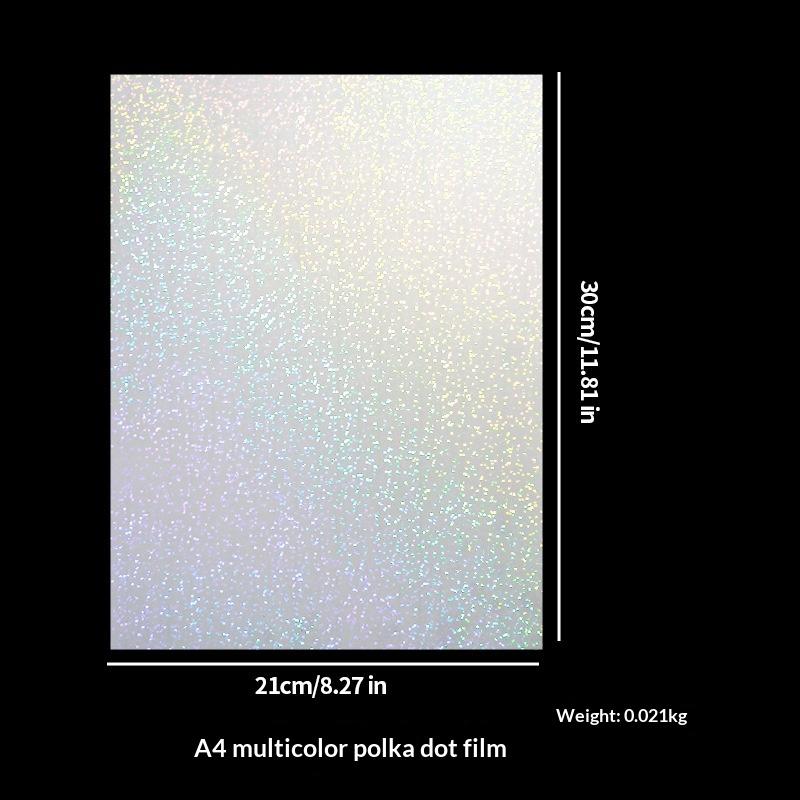 5 Pezzi Pellicola Plastificatrice Olografica A4 Impermeabile Trasparente Foglio Adesivo Autoadesivo Cuore Stelle Pellicola Plastificatrice a Freddo Trasparente