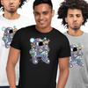 Astronaut and Planets Ice Cream Retro Old Skool Tee Mens Womens Unisex T-shirt