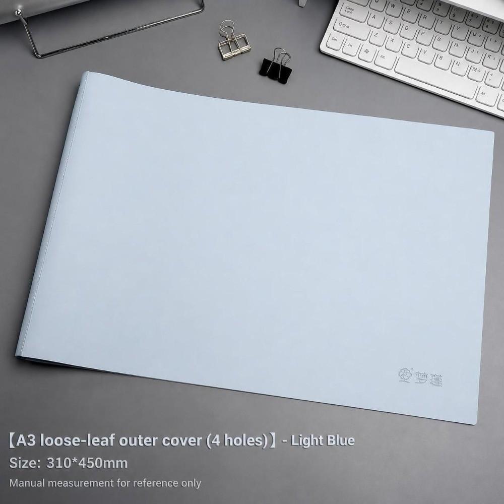 4-Hole Binder A3 Loose Leaf Notebook Soft PU Leather Loose Leaf Journal Students