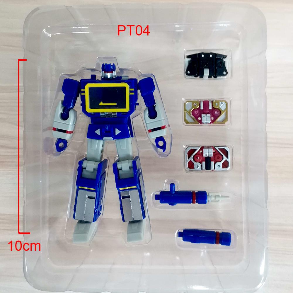 Small Transformation Toys Mini Soundwave With Tape Action Figure Model Laserbeak Ravage Rumble SD01 PT04 scale Poseable Articulated Detailed Movable