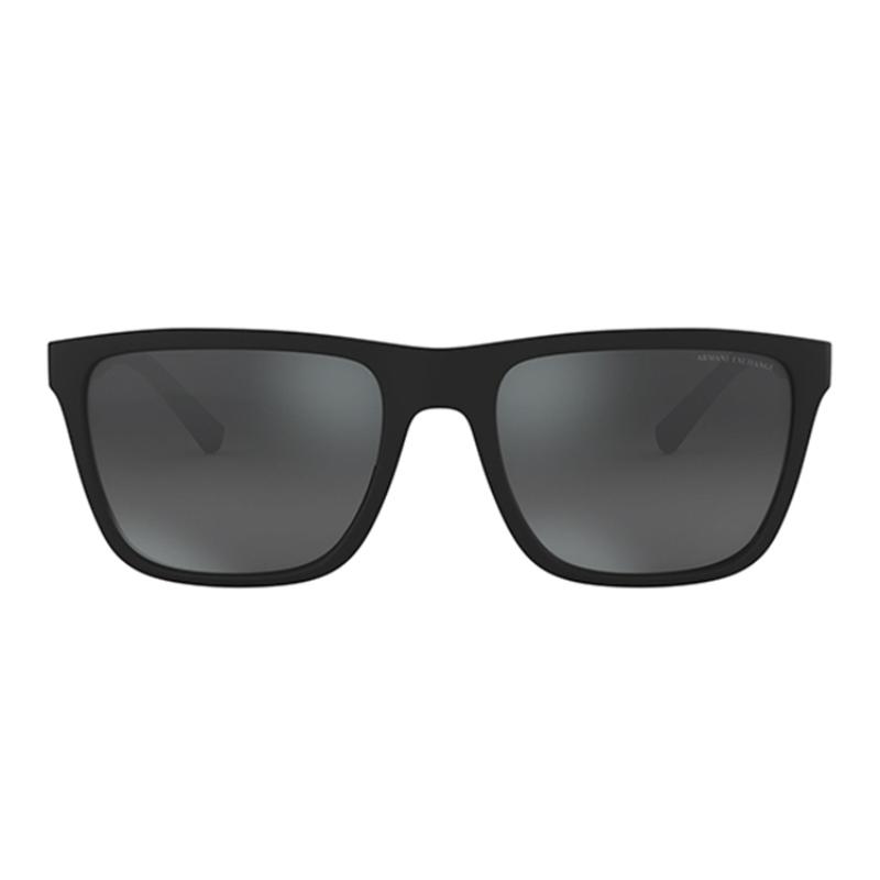 ARMANI EXCHANGEAE Lightweight and comfortable Grey mirror Letter Logo Plate frame Square Sunglasses Unisex Couple