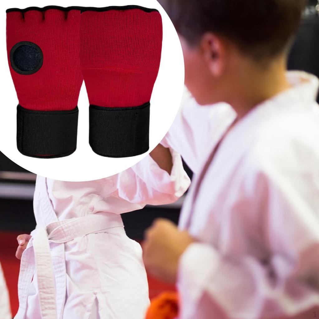 Rękawice bokserskie wewnętrzne Owijki na dłonie Szybkie owijanie Oddychające półpalce Trening uderzeń