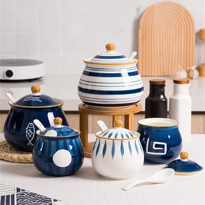 Chinesisches Keramik-Ölgefäß, hochtemperaturbeständig, großes Fassungsvermögen, Küchenbehälter, Salzstreuer, Gewürzglas, Gewürzflasche