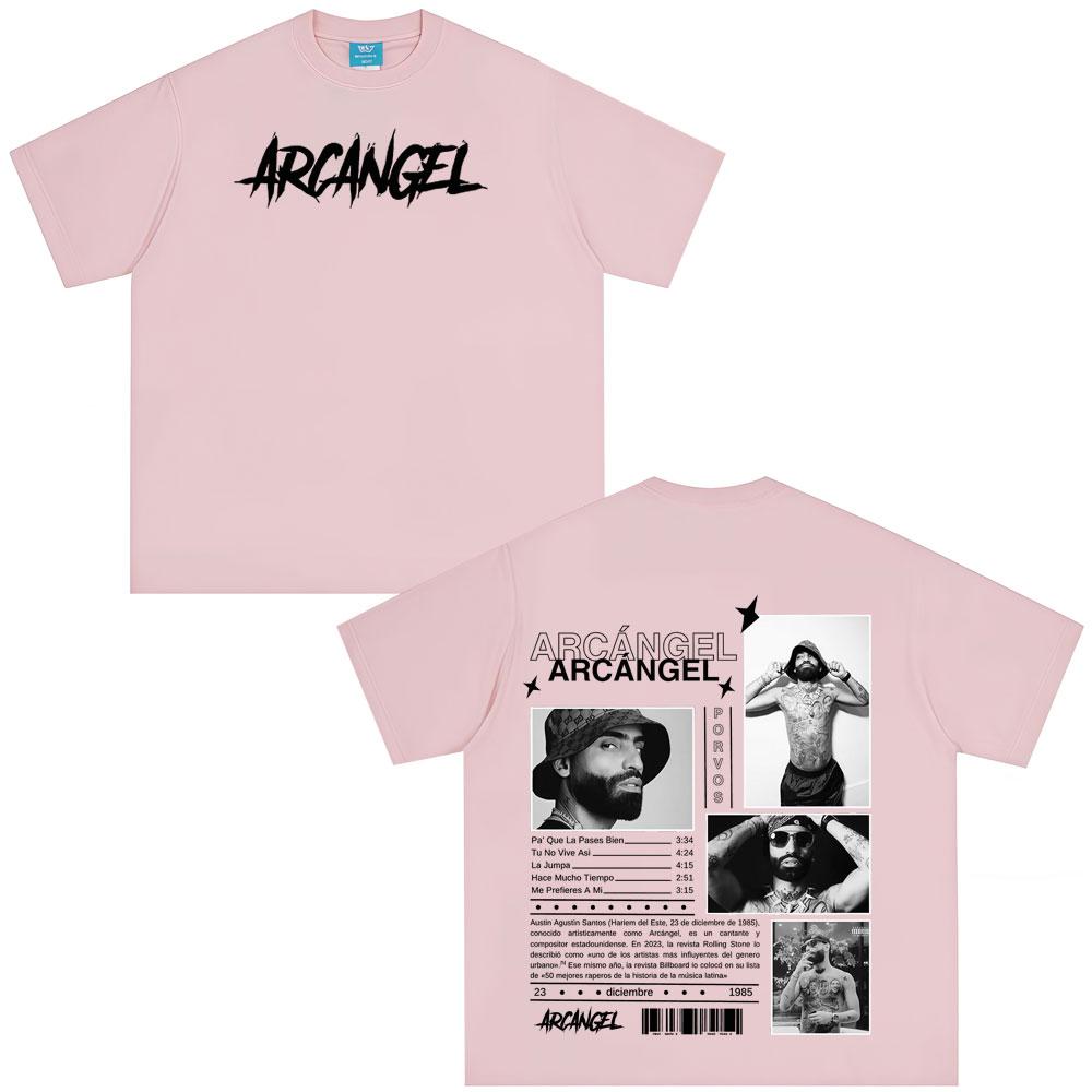 Rapper Arcangel Album 2025 T Shirt Mens Women Clothing Hip Hop Fashion Oversized Short Sleeve T-shirt Cotton T-shirts Fan Gift