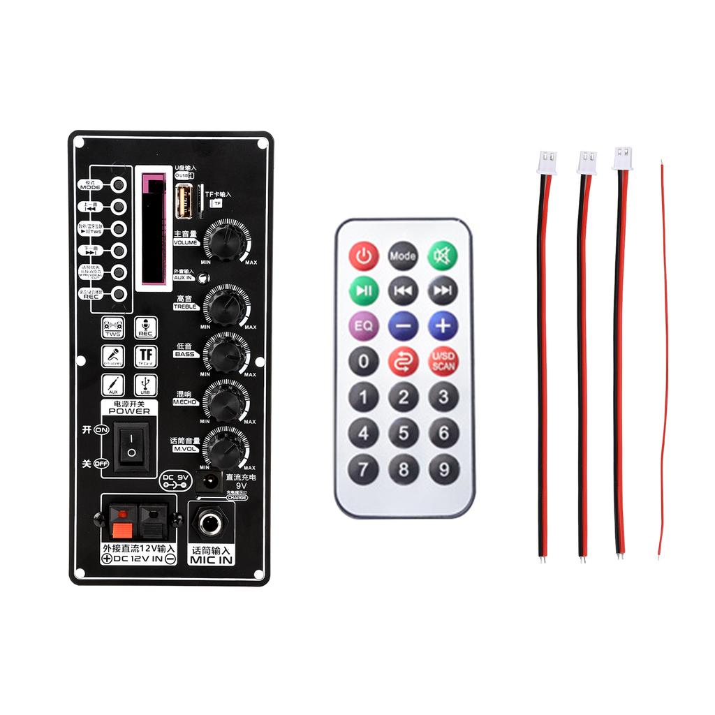 2*25W Bluetooth 5.3 Amplifier Board DC 7.4-12V MP3 Decoder FM 87.5-107.5MHz Power Off Memory for Trolley & Handheld Speaker