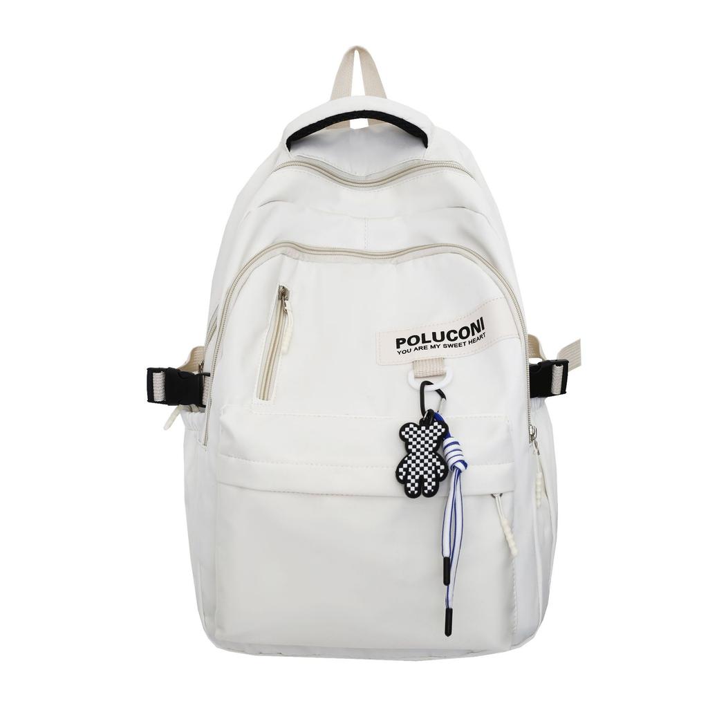 Schoolbag backpack, Korean style simple casual new model for middle and high school students, large capacity laptop backpack for men and women