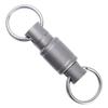 Titaniums Keychain Double Side Carabiner Clip 360 Rotations Detachable Keychain For Organized Key Arrangement