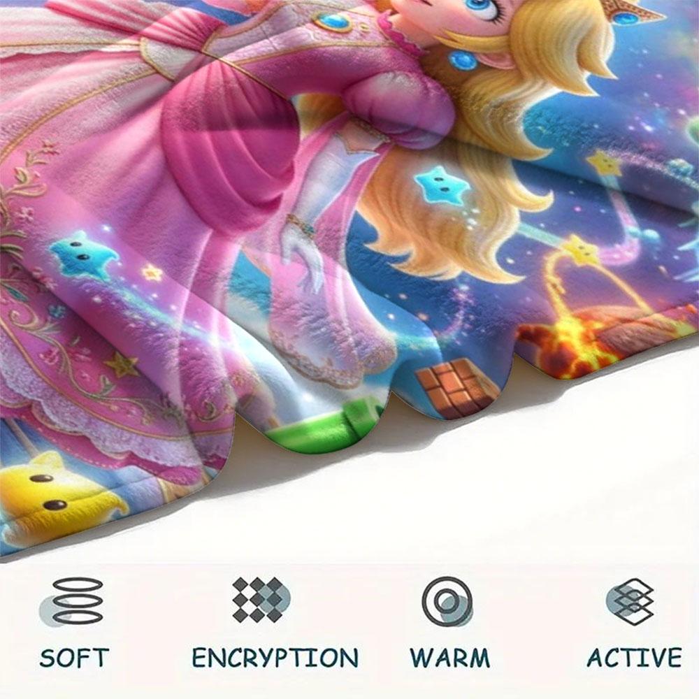 Super Mario Cartoon printing Flannel Blanket Bedroom Sofa Camping Warm blanket Gifts for family and friends-MJ014