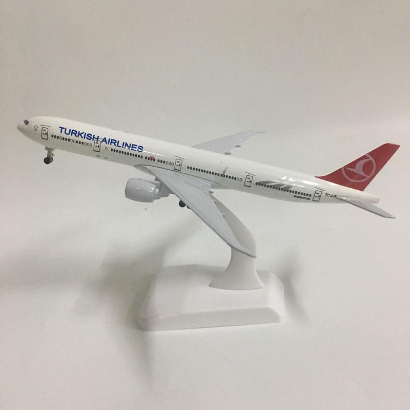 20cm Turkish Airlines Boeing 777 Airplane Model Turkey 16cm B777 Plane Model Alloy Metal Diecast Aircraft Model Toy Plane Gift