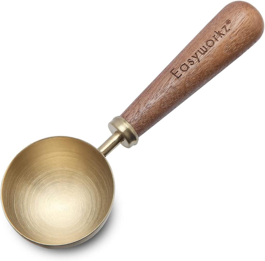 Linguriță de cafea retro Easyworkz din oțel inoxidabil cu mâner din nuc negru, 10g - Linguriță de măsurat