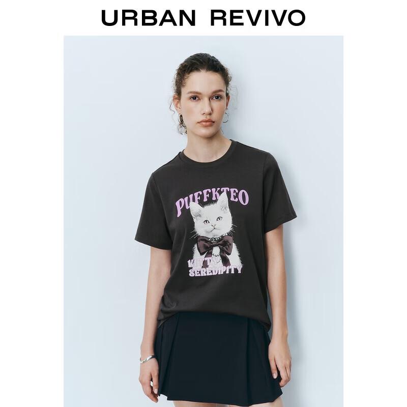 UR Women s 2025 Summer Pet Print Short Sleeve T-Shirt XS
