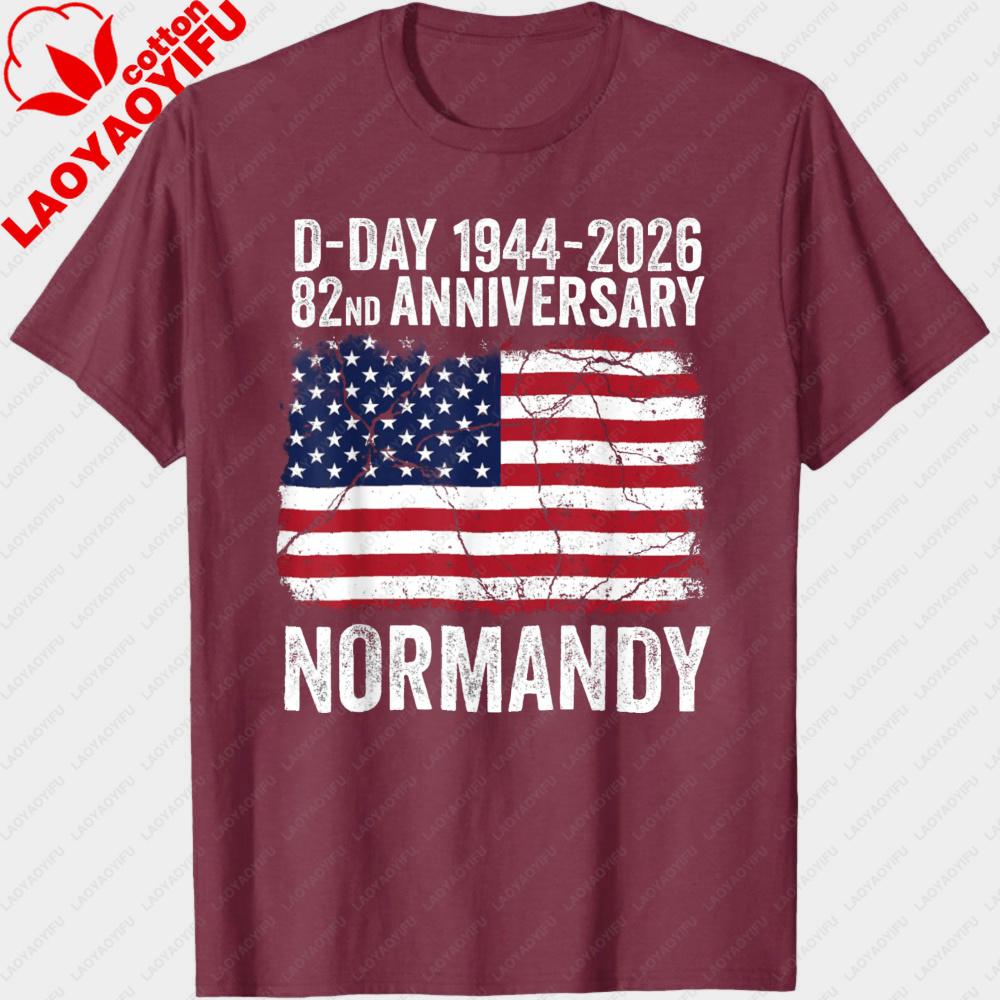 Dday 82nd Anniversary 19442026 Norunisexdy Tshirt Classic Memorial Clothing Unisex Unisex Unisex Summer Crewneck Cotton Tee Tops