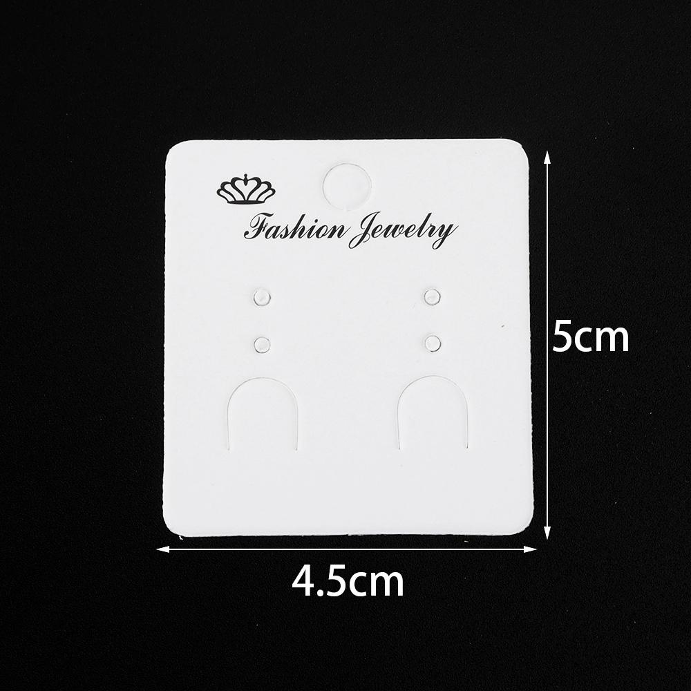 50 Stück Mehrform Weiß Schmuckverpackungskarte Faltkarte Für DIY Armband Halskette Ohrringe Display Handgemachte Verpackungskarte