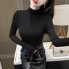 Women's Fleece-Lined Velvet Half-High Collar Shirt | Stylish, Warm Autumn/Winter Base Layer Top 2025