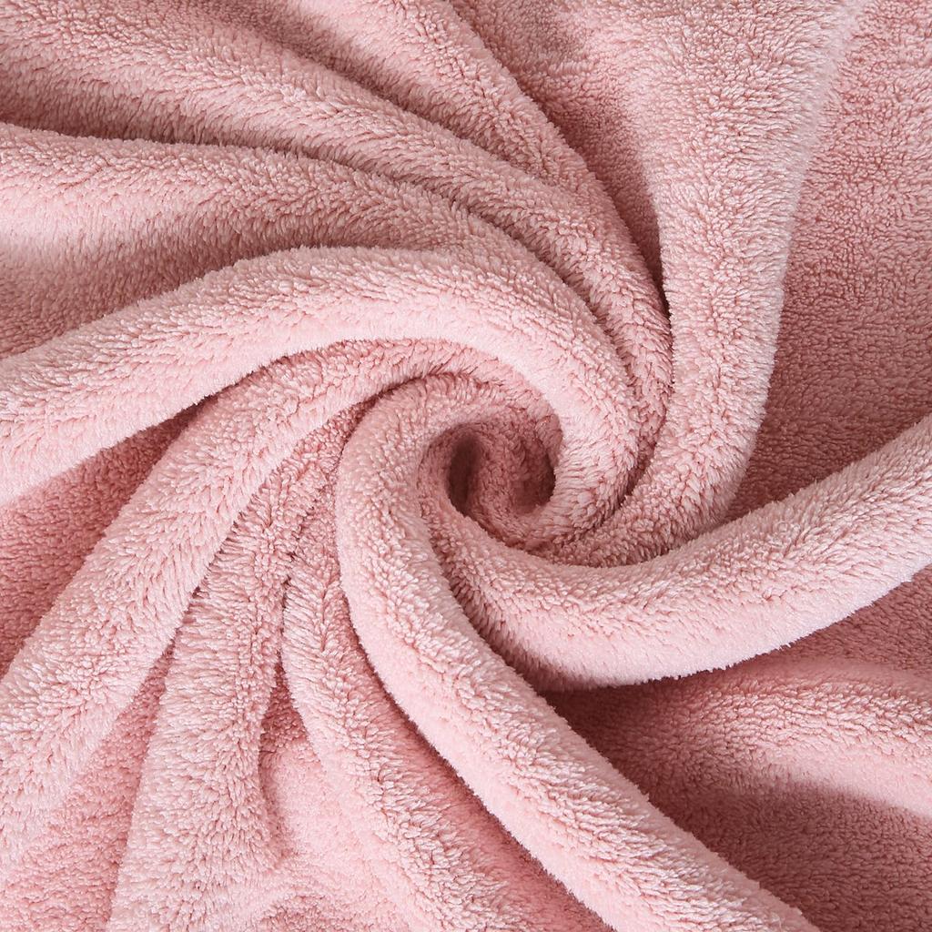 Oseamaid Large Bath Set of Microfiber Deodorizing Towels, 5, Towels, Absorbent, Quick-Drying, Antibacterial, (Pink)