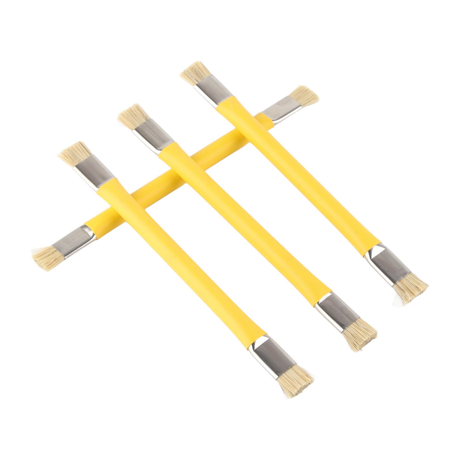 

4PCS Double Heads Anti‑Static Hard Brush Mobile Phone Repairing Soldering Cleaning Tool(Yellow ) жёлтый