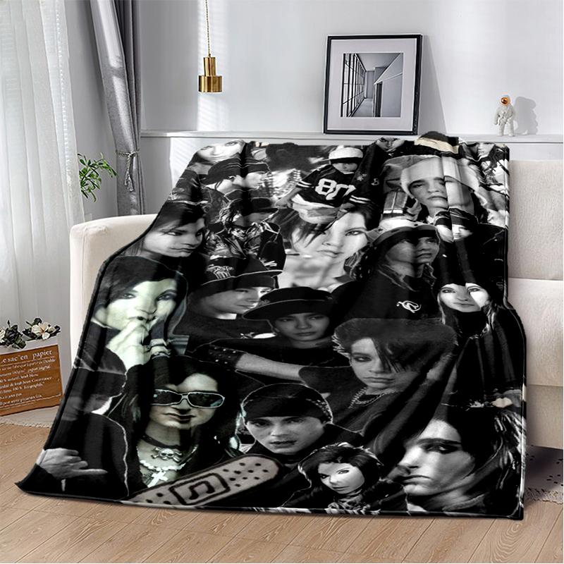 2025 New Style Tokio Hotel Rock Band Bill Tom Kaulitz Blanket,Soft Throw Blanket for Home Bedroom Bed Sofa Cover Kids Gift