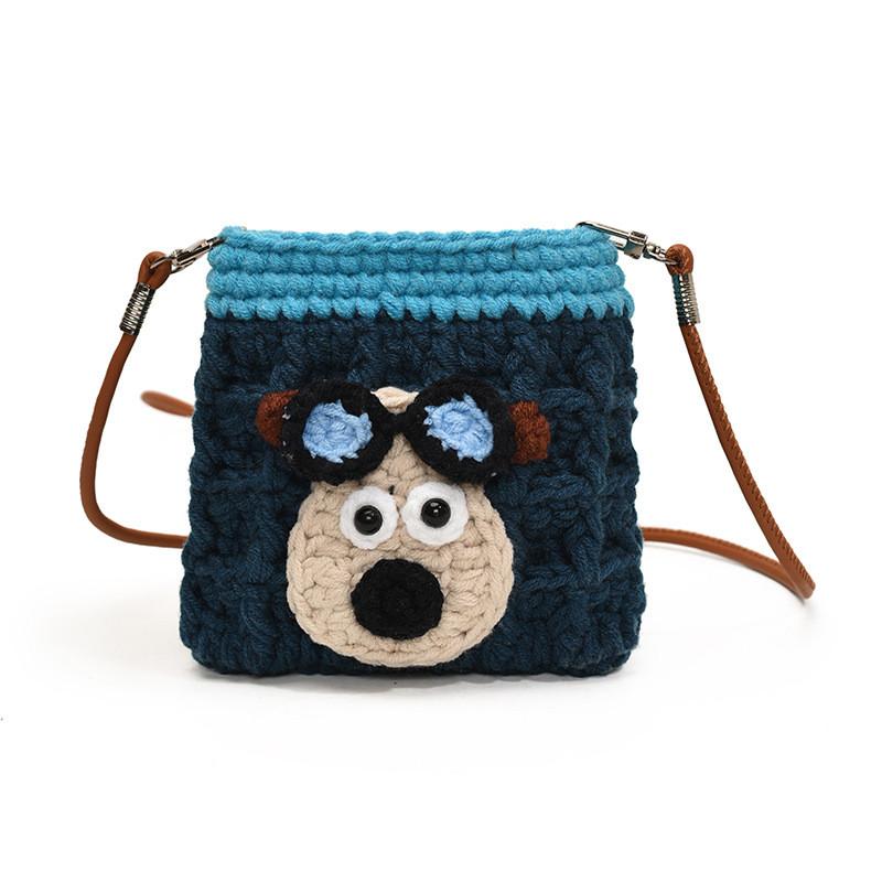 Adorable Dog Cartoon Patterned Unisex Crossbody Bag For Kids Breathable Stylish Design