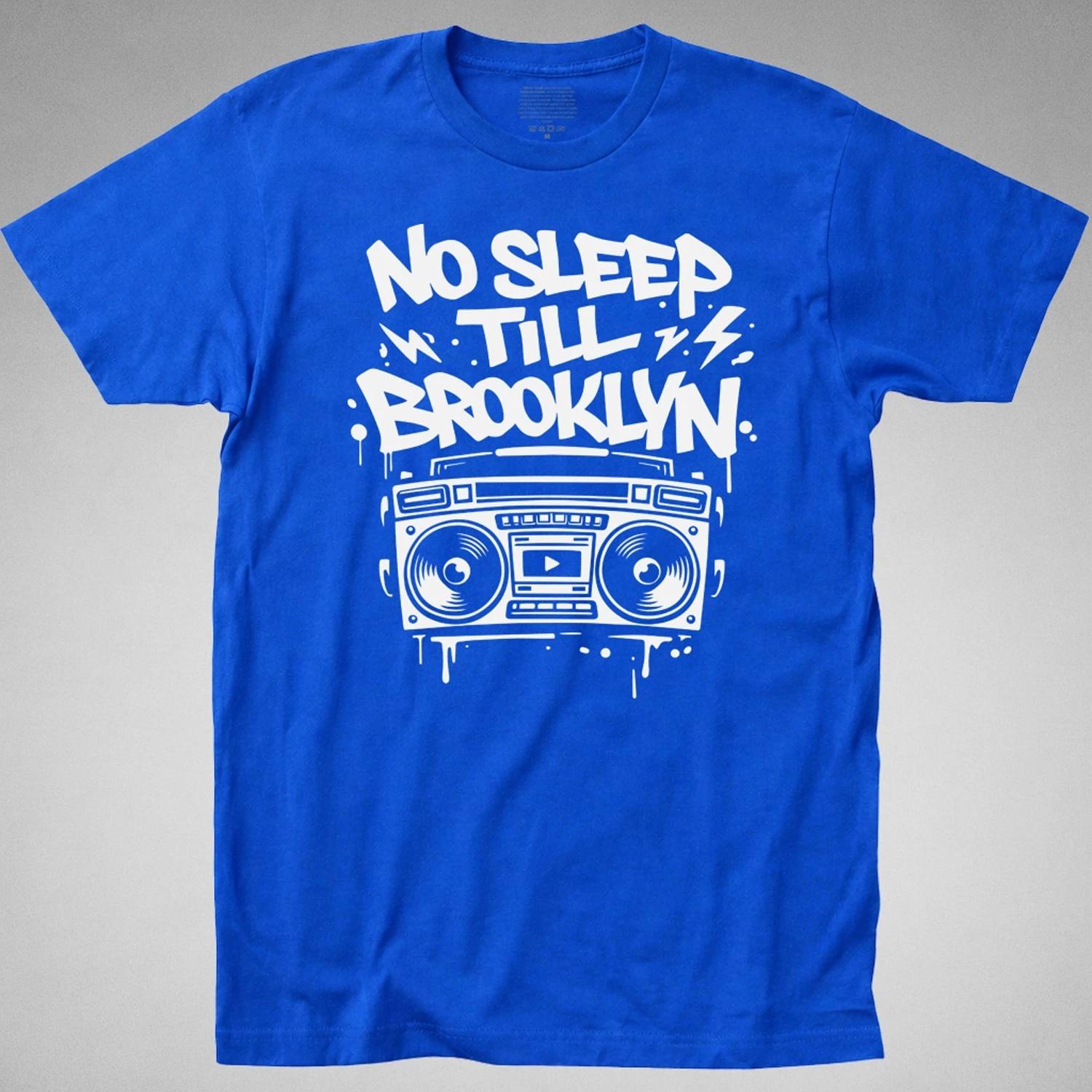 NO SLEEP TILL BROOKLYN T-Shirt hip hop 80s classic rap retro boombox urban pauls S
