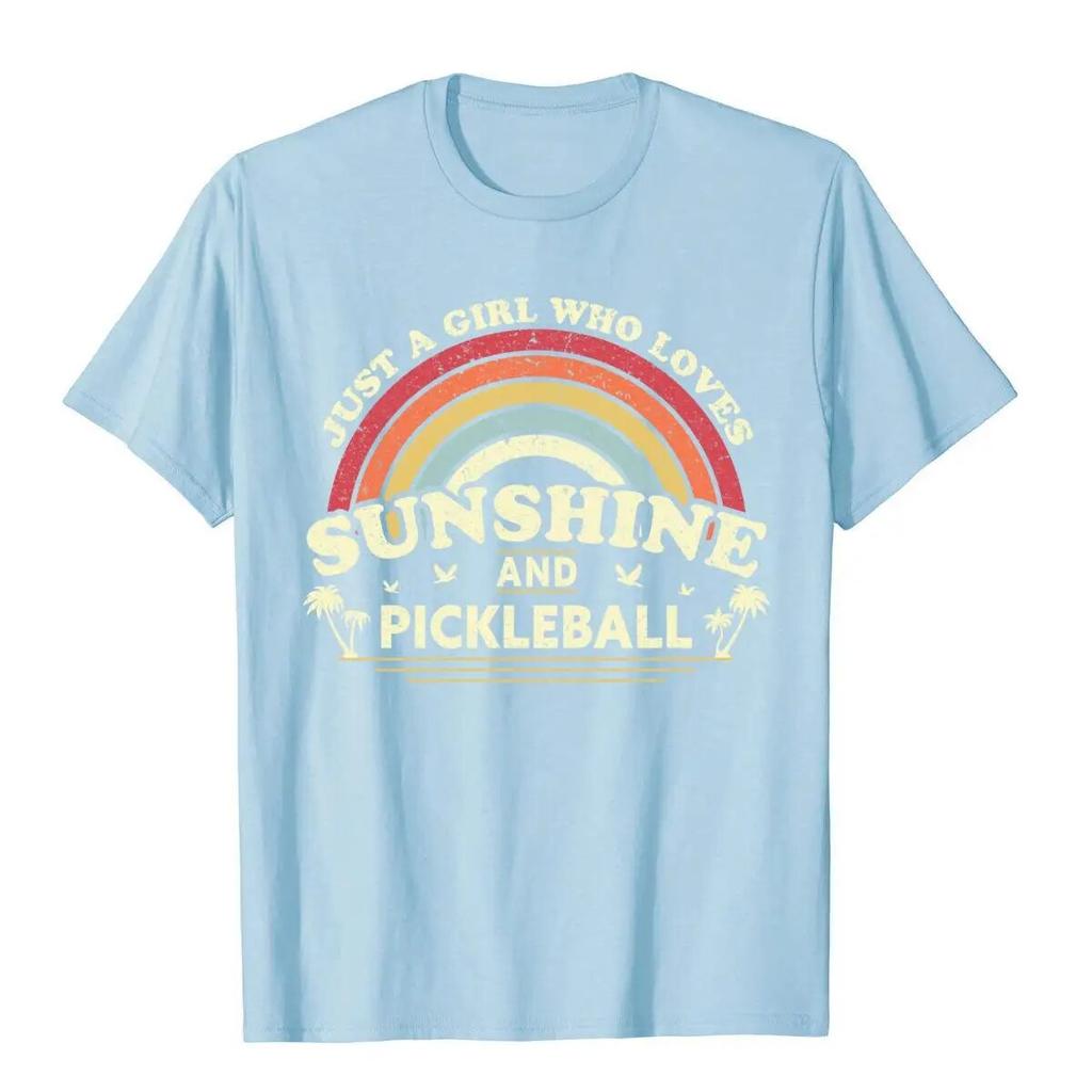 Pickleball Shirt. A Girl Who Loves Sunshine And Pickleball T-Shirt Cottonized Tees Funny Unisexs Top T-Shirts Normcore