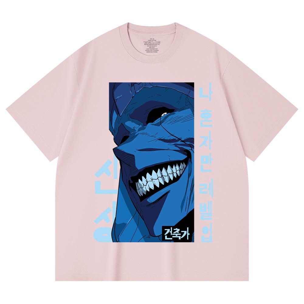 230 Gsm 100% Cotton Solo Leveling V16 Print Unisex Heavy Cotton T Shirt