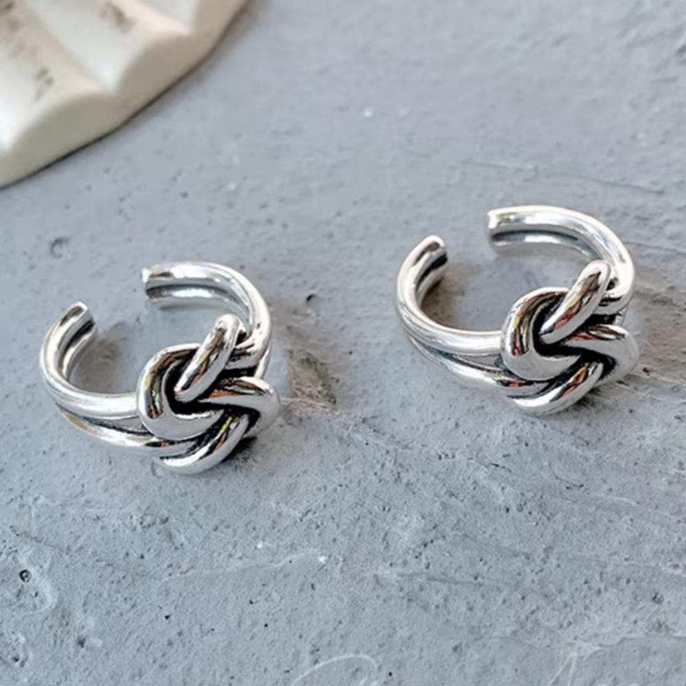 Fashion 925 Silver Tie a Knot Rings For Women Wedding Luxury Jewelry Accessories Items With