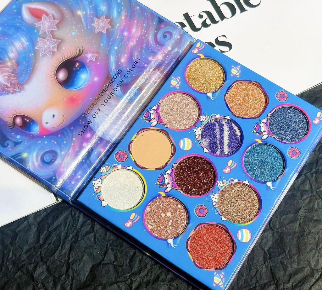 12-color Eyeshadow Palette, Easy To Apply And Convenient Eyeshadow Pearlescent Matte Makeup For Novices