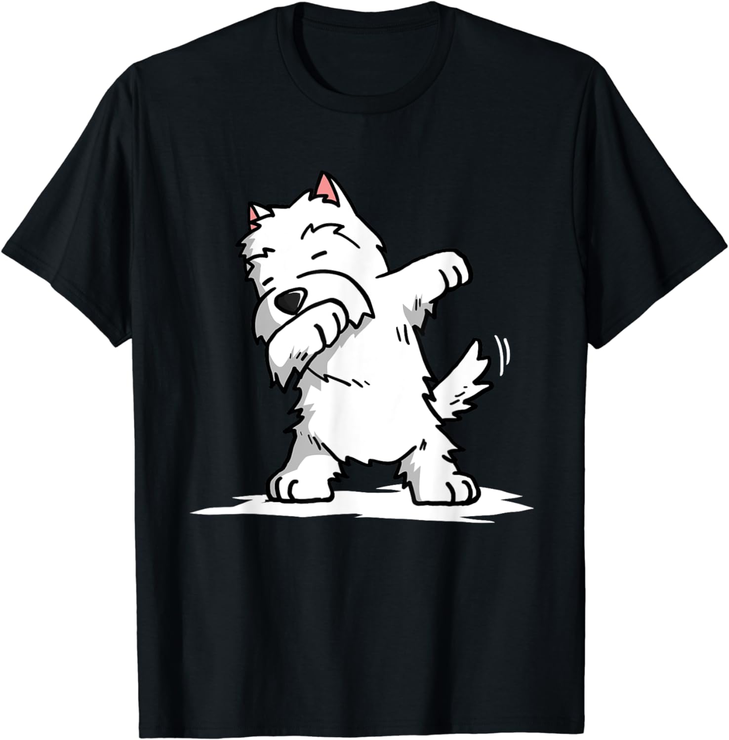 

Dabbing Westie Funny West Highland White Terrier TShirt Men Women Clothing Fashion Graphic T Shirts Summer Streetwear Cotton 2XL