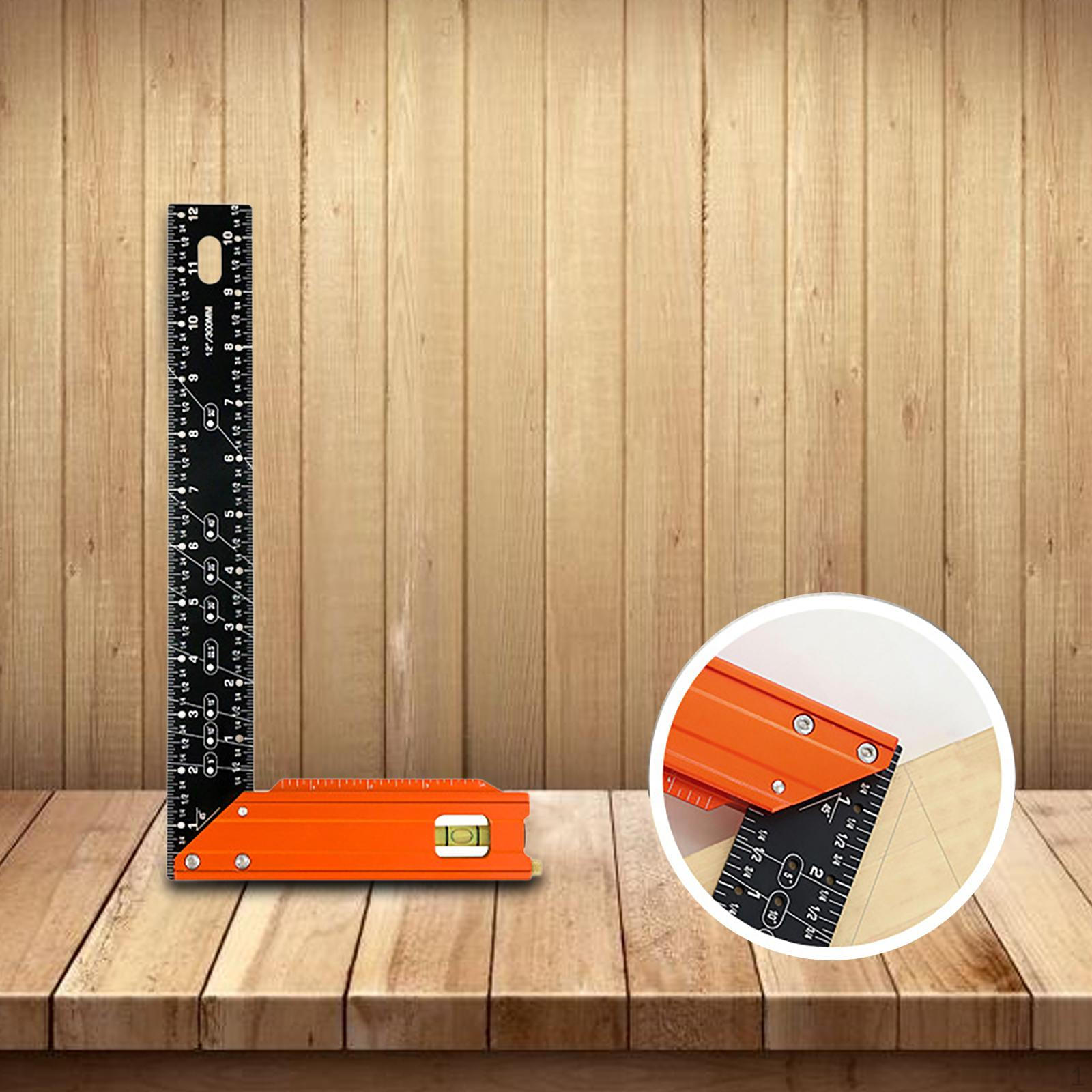

Столярный угольник Прямоугольная линейка Точное измерение Разметочный инструмент Стропило 17x31cm