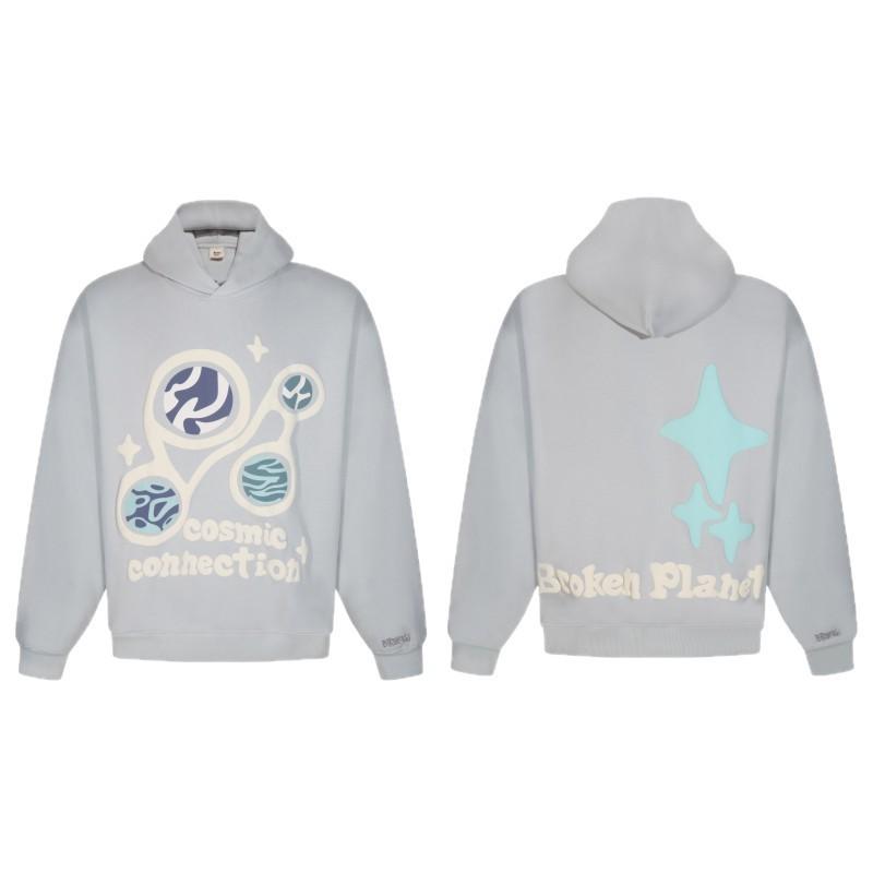 BROKEN PLANET MARKET BPM Couple Hooded Sweatshirt 3D Print Fleece Lined Casual Streetwear Women