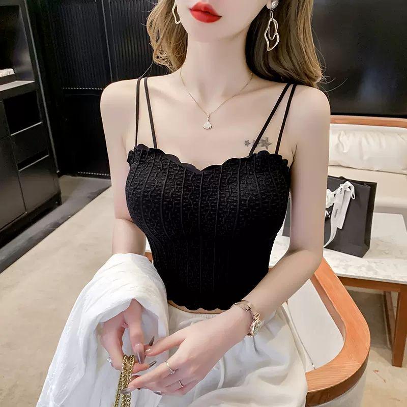 

Plus Size Lace V-neck Camisole Top for Women (135-170 lbs) - Sexy Bandeau with Beautiful Back Design Plus Size 135-170 jin High Quality
