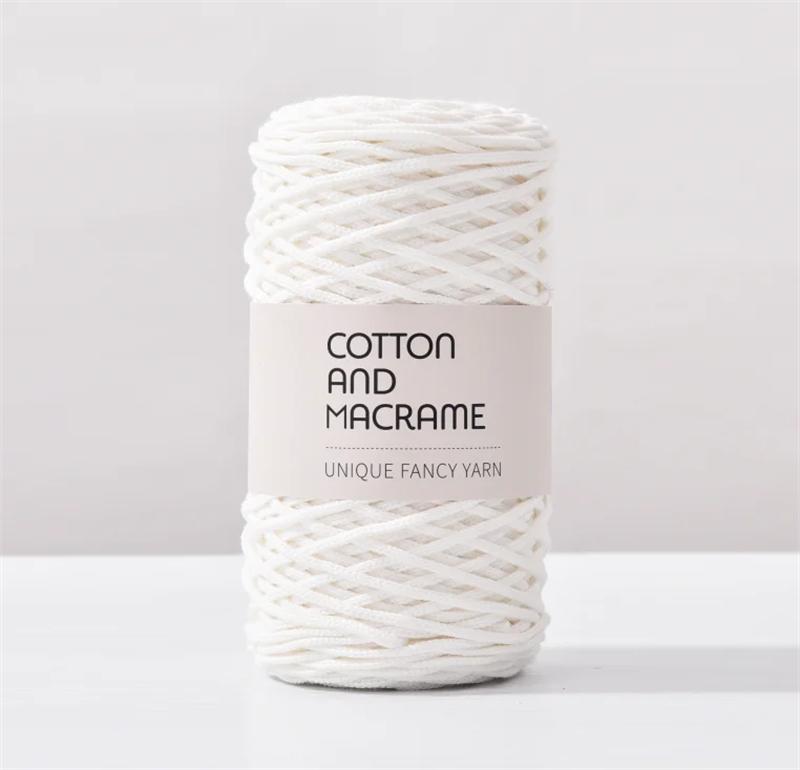 3mm Cotton Macrame Cord 130m/Roll Hand Knitting Yarn Hand Crochet Yarn Bag DIY Knitting Crochet Yarn 100% High Quality Cotton