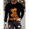 T-shirt da uomo Cavallo al galoppo Grafica Stampa 3D Moda Manica lunga Girocollo Unisex Maglietta Casual Estate Personalità Top da uomo