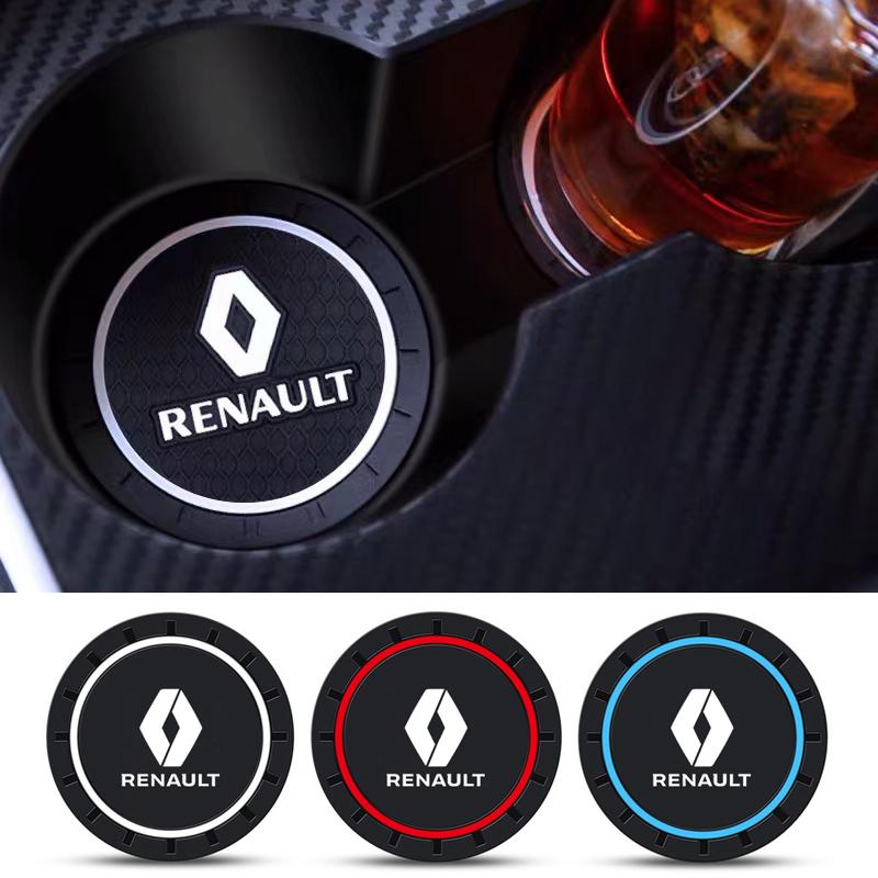 2pcs Car Water Cup Pad Silicone Coaster Anti Slip Holder Mat For Renault Clio Laguna Megane 2 3 Duster Logan Captur Talisman AA2