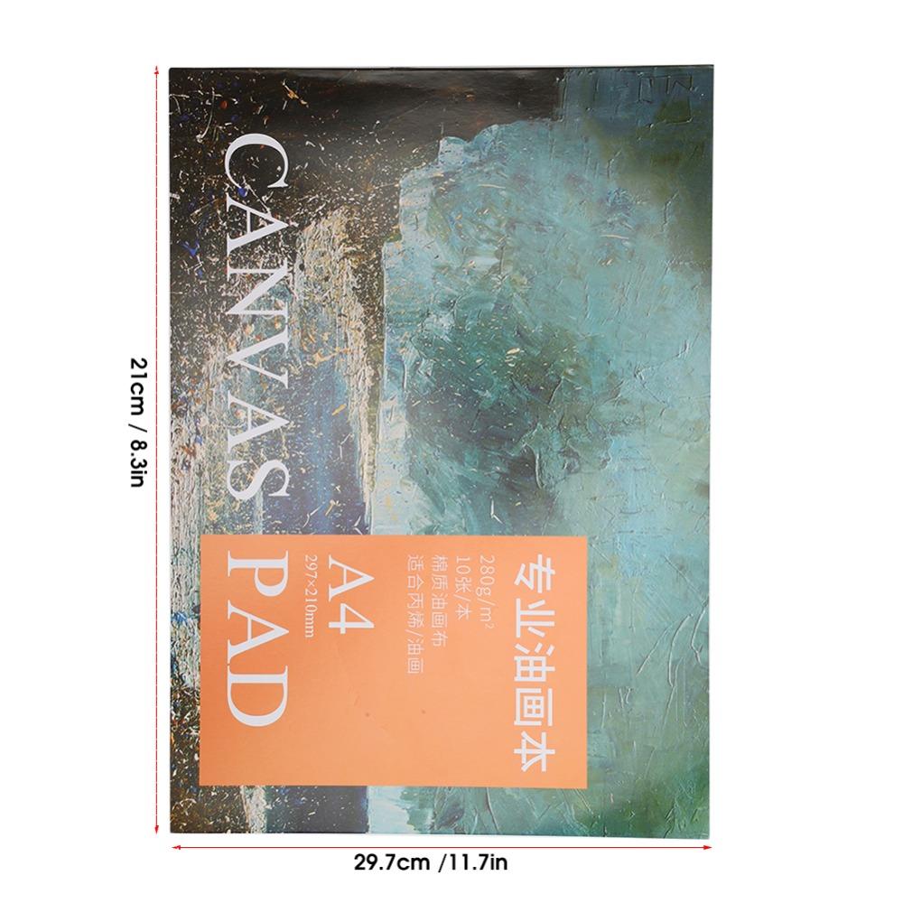 Cotton Material Acrylic Canvas Sheet 8.3 x 11.7in Oil Painting Paper Art Sketchbook Acrylic Art