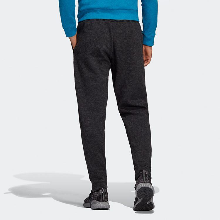 Adidas Knitted Sweatpants Men's Black Moderate Cuffed Pants DU1148
